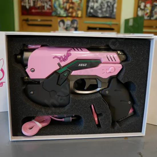 3 x Overwatch pink DVA power bank light guns