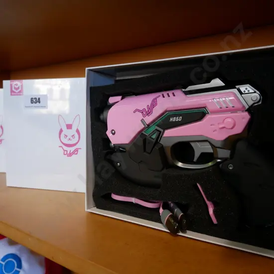 3 x Overwatch pink DVA power bank light guns