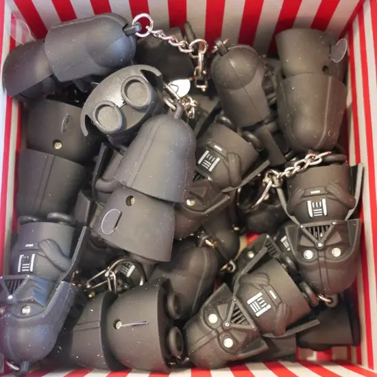 box of Darth Vader key rings