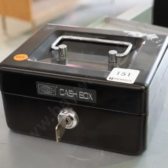 Black Metal Cash Box 