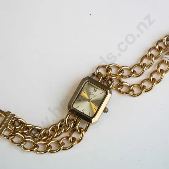 Gold watch - metal straps 