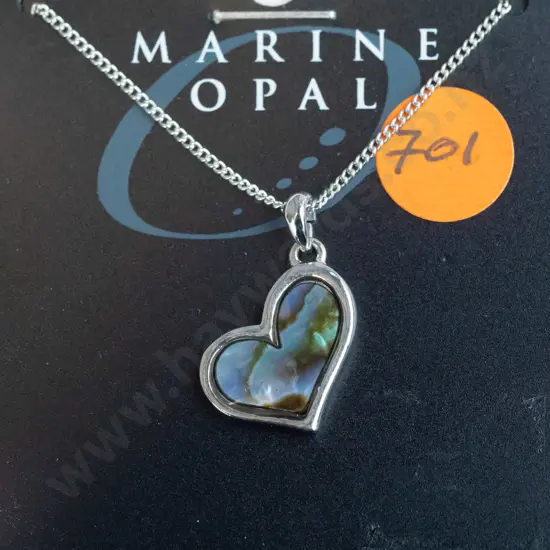 Marine Opal Paua shell necklace 