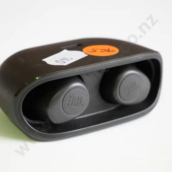 Pair of JBL ear buds in black container