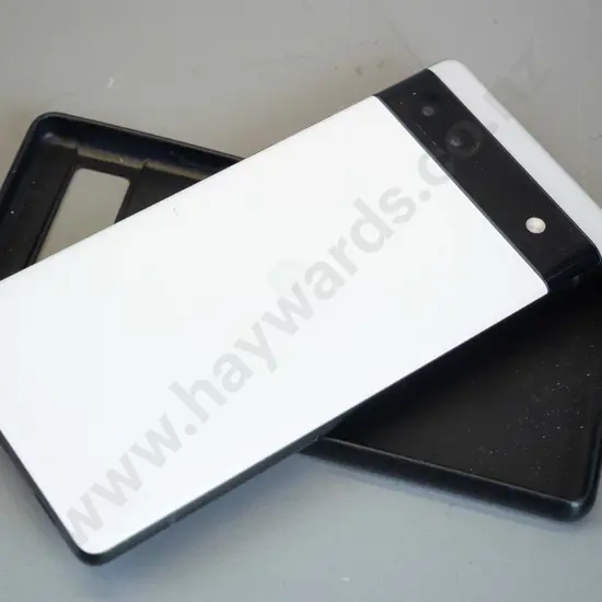 White google pixel phone in black case