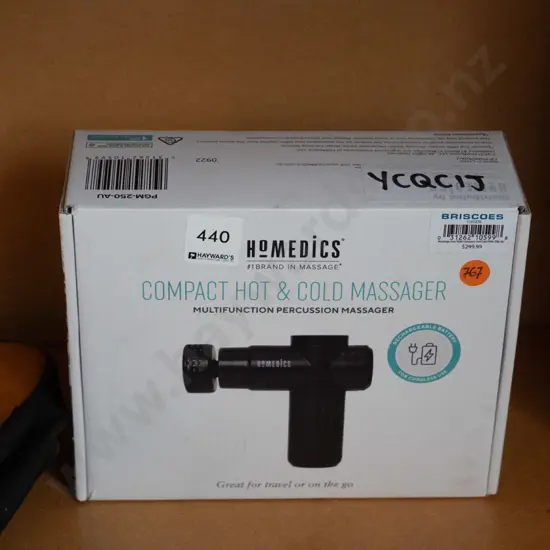 Black compact hot and cold massager 