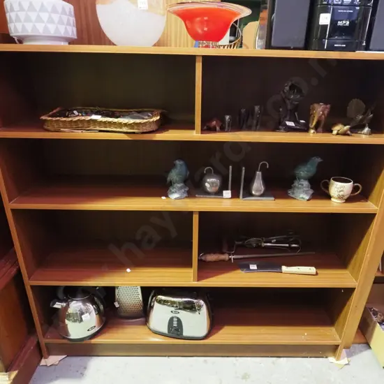 mdf faux wood veneer bookcase H- 1200, W- 1210, D- 300