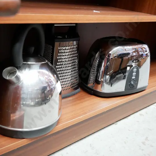 kettle, toaster and grater