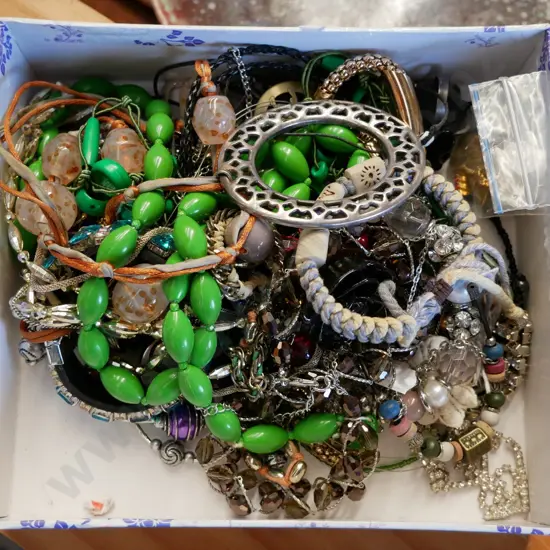 box ; costume jewellery