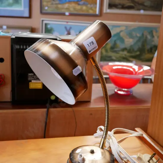 spun aluminium adjustable desk lamp