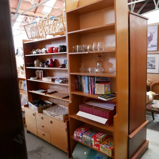 mdf bookcase H- 2250, W- 740, D- 310