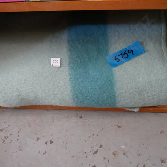 thick green woollen blanket