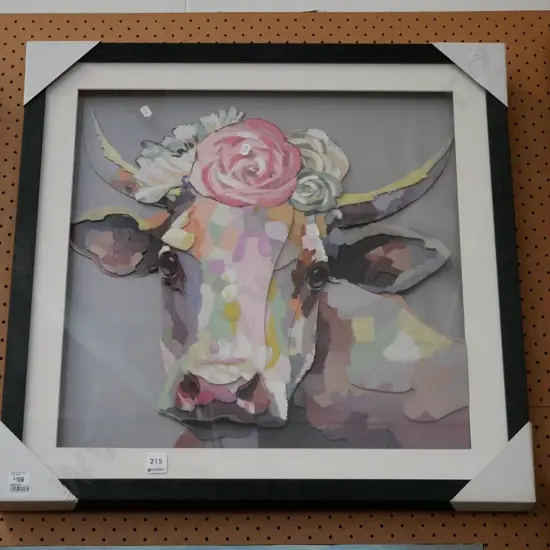 framed 3D art - Cow