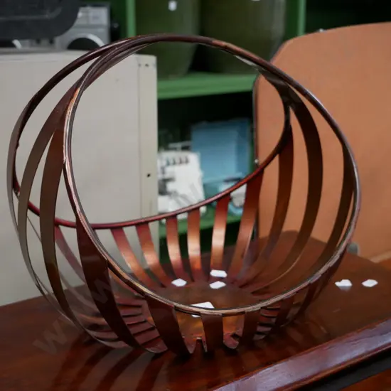 copper fruit basket