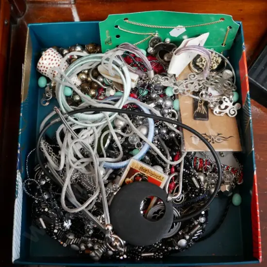 box of costume jewellery