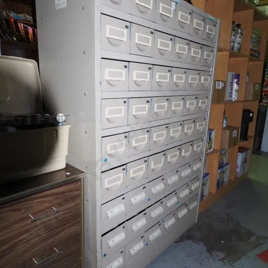 54 drawer filing cabinet, with removable drawers H- 1430, W- 900, 400