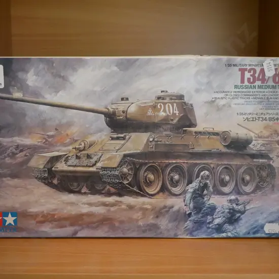 yet to be assembled model of Russian tank