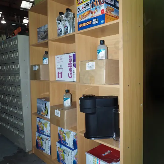 mdf faux wood veneer bookcase H- 1740, W- 1240, D- 290