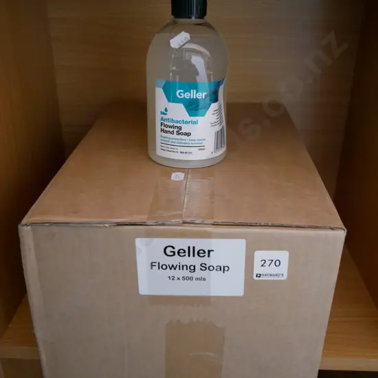 box; Geller antibacterial soap