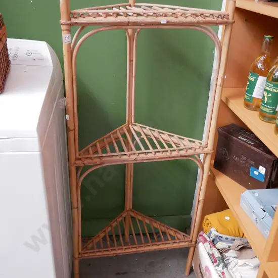 bamboo 3 tier corner whatnot