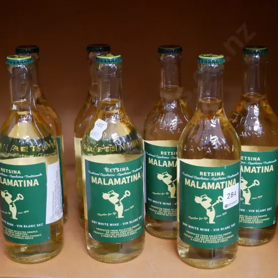 7 bottles of Malamatina dry white wine