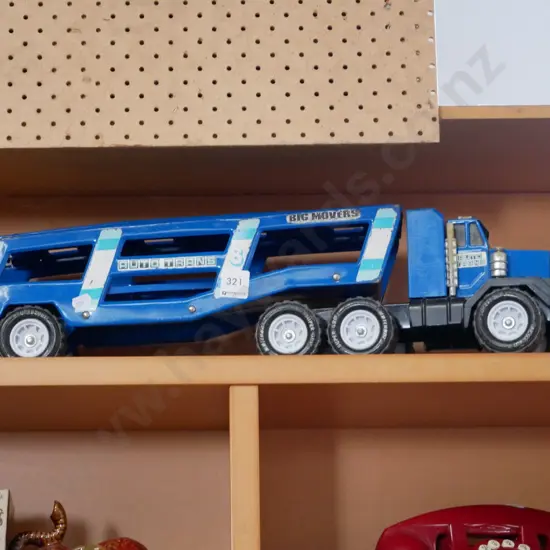toy truck and trailer - car transporter