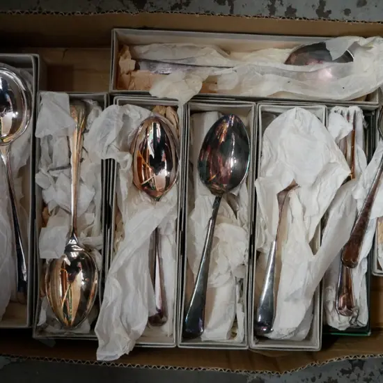 as new plated spoons and forks