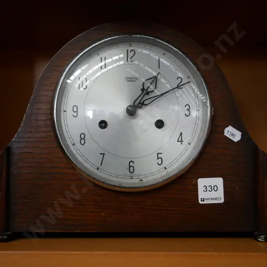 wood cased mantel clock