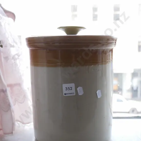 wide mouth lidded crock