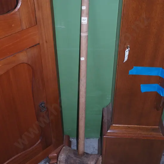 vintage wooden sledgehammer