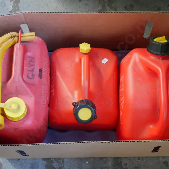  3 petrol containers