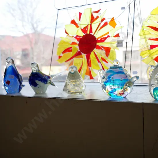 5 studio glass figurines