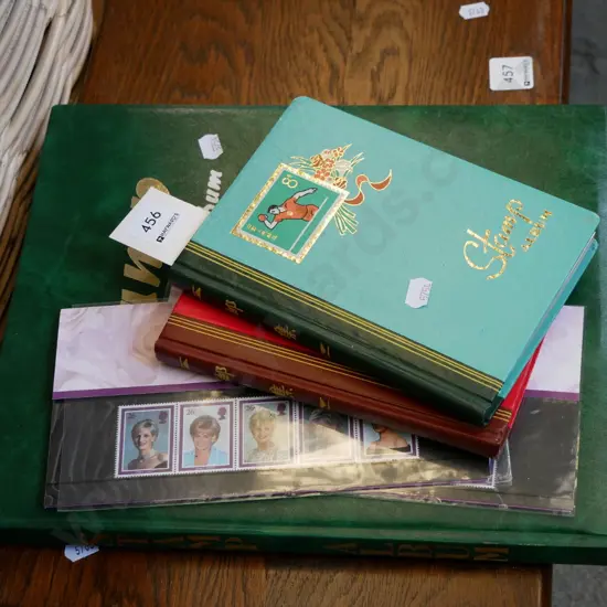 stamp albums and Princess Diana stamps