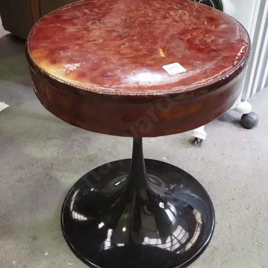 vinyl topped stool - some damage to vinyl H- 450