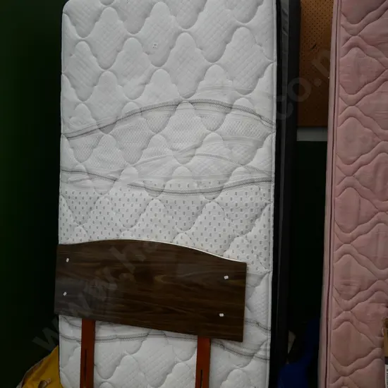 single bed base , mattress and headboard