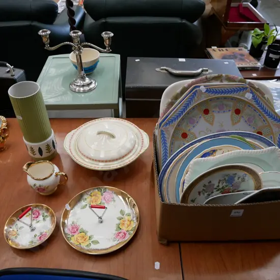 box; various plates