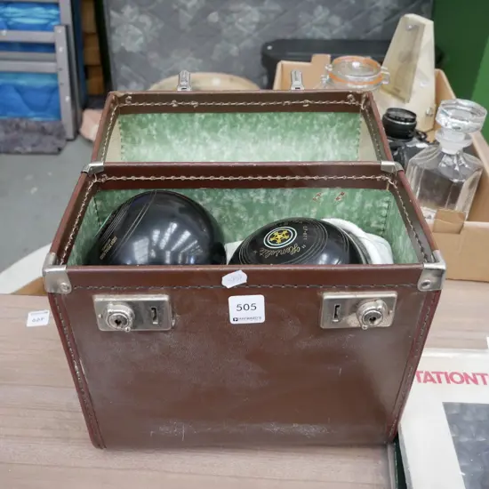 case of Henselite lawn bowls