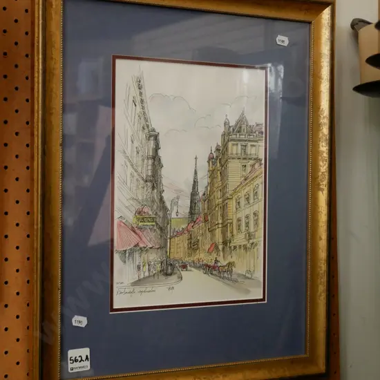 framed print - street scene