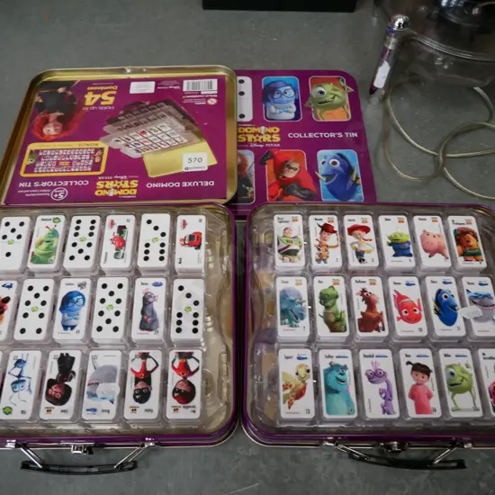 2 collector's tins of Disney's dominoes stars