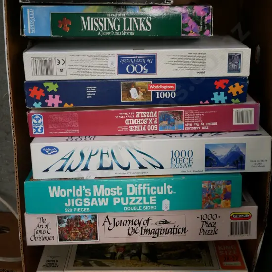 box of puzzles