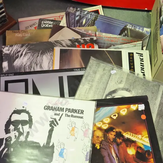 LPs, Graham Parker and The Rumour, Split Enz, Style Council etc