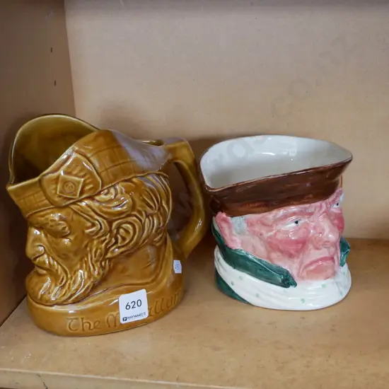 toby jug and whisky jug