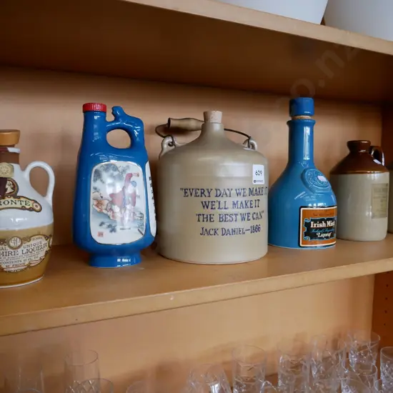 whisky and liquer bottles