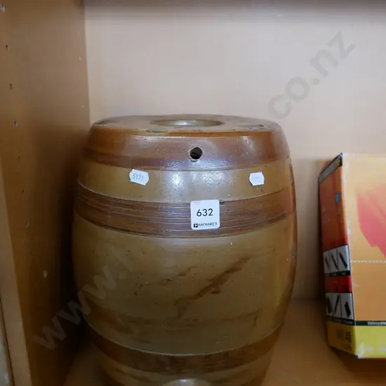 salt glazed barrel missing tap and lid