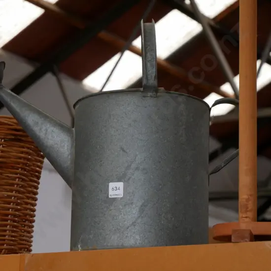 galvanised watering can
