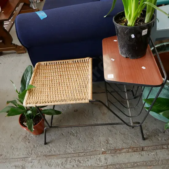 retro telephone table and seat