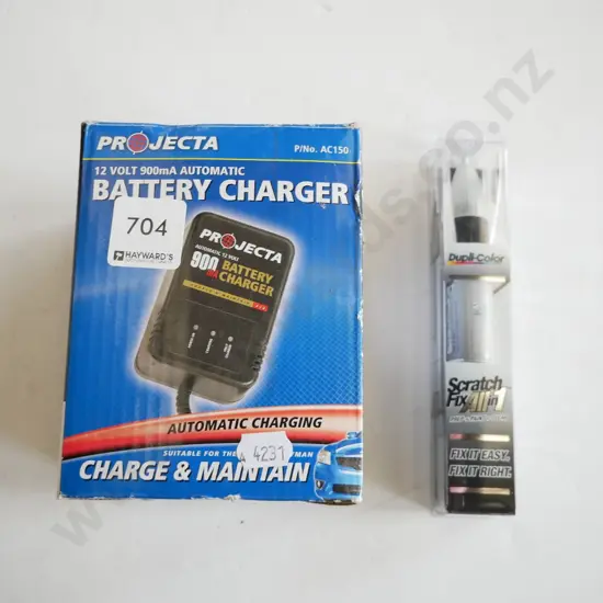 battery charger and coloured scratch fix pen