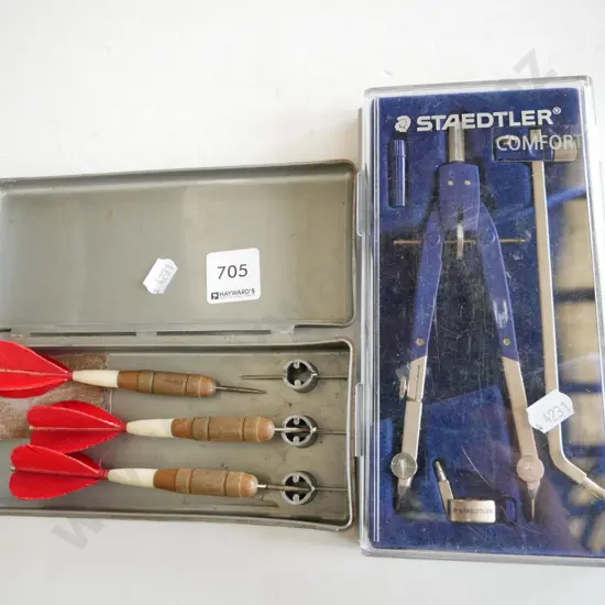 protractor set and set of darts