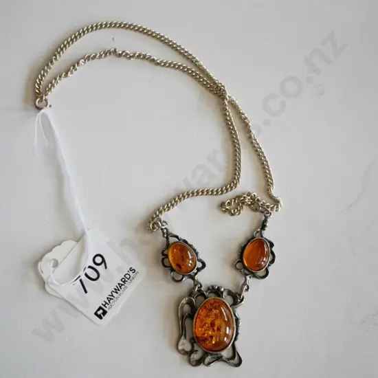 amber beaded pendant