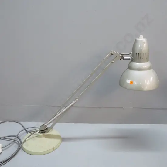 Superluxe / Gartner Engineering single arm anglepoise lamp with heavy cast metal base - needs rewiringShade D-165
