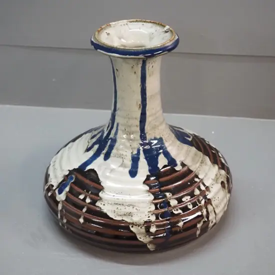 Peter Vendelbosch studio pottery ship's decanter H-240 D-240 at widest